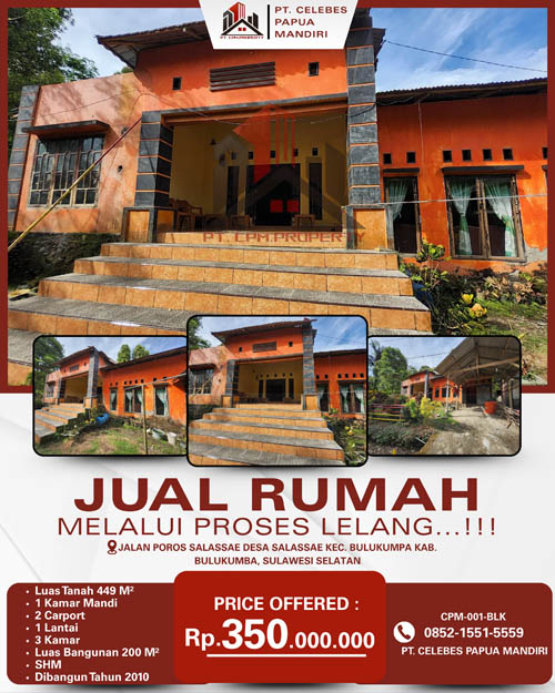 Rumah 1 Lantai Bulukumba, Sulawesi Selatan di Kabupaten Bulukumba