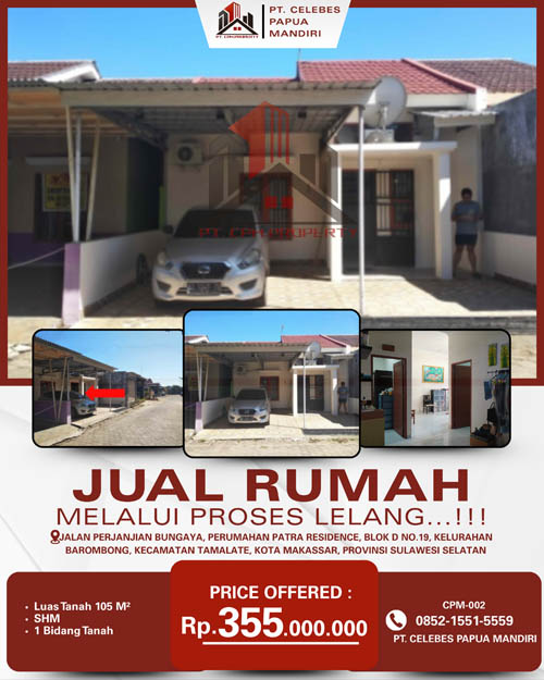 Rumah di Kota Makassar, Sulawesi Selatan di Kota Makassar