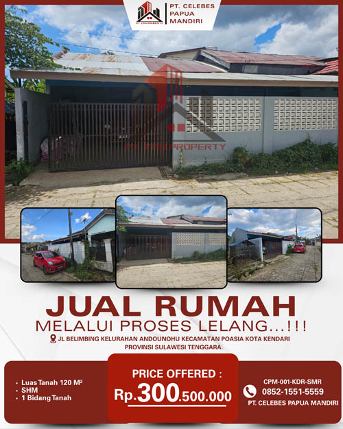 Rumah di Kota Kendari Sulawesi Tenggara
